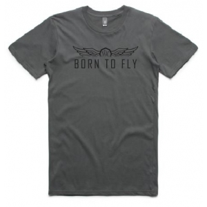 Men's Born to Fly Tee - Black Print