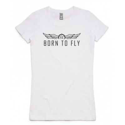 Women's Born to Fly Tee - Black Print