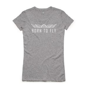 Women's Born to Fly Tee - White Print