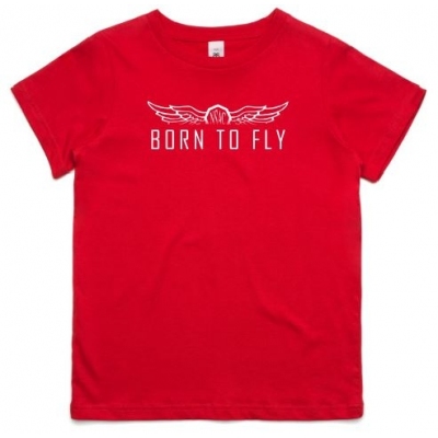 Youth Born to Fly Tee - White Print
